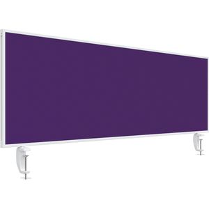 Magnetoplan Tischtrennwand VarioPin, 1116011, violett, Akustik-Trennwand mit Whiteboard & Filzbezug, 160 x 50cm