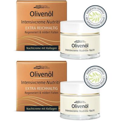 Olivenöl Intensivcreme Nutritiv Nachtcreme 2x 2x50 ml