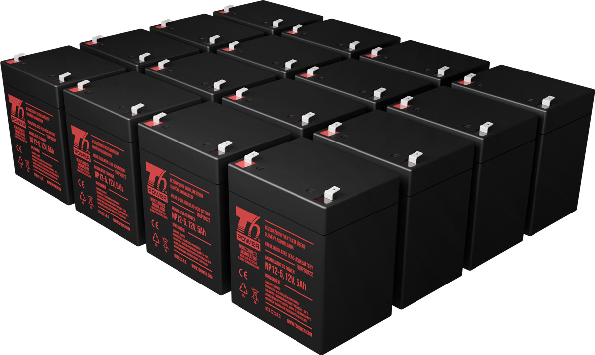 Sada T6 Power batterijen voor Dell 43W8425 reservevoeding, VRLA, 12V
