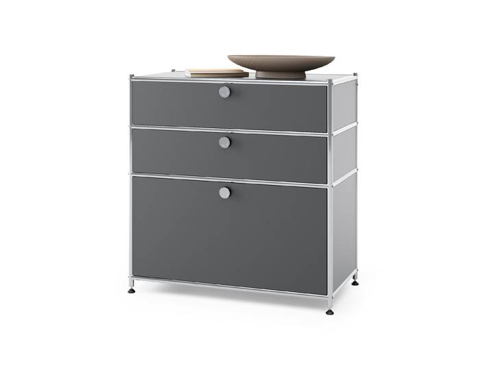 Tchibo - Kommode Metall »Cn3« mit 3 Schubladen - 77x40x84,5cm - chrom -