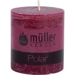 Stumpenkerze POLAR weinrot (DH 6,80x7,50 cm) - DH 6,80x7,50 cm