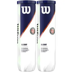Tennisbälle - Wilson - ROLAND GARROS ALL COURT - 4er Dose Bi-Pack