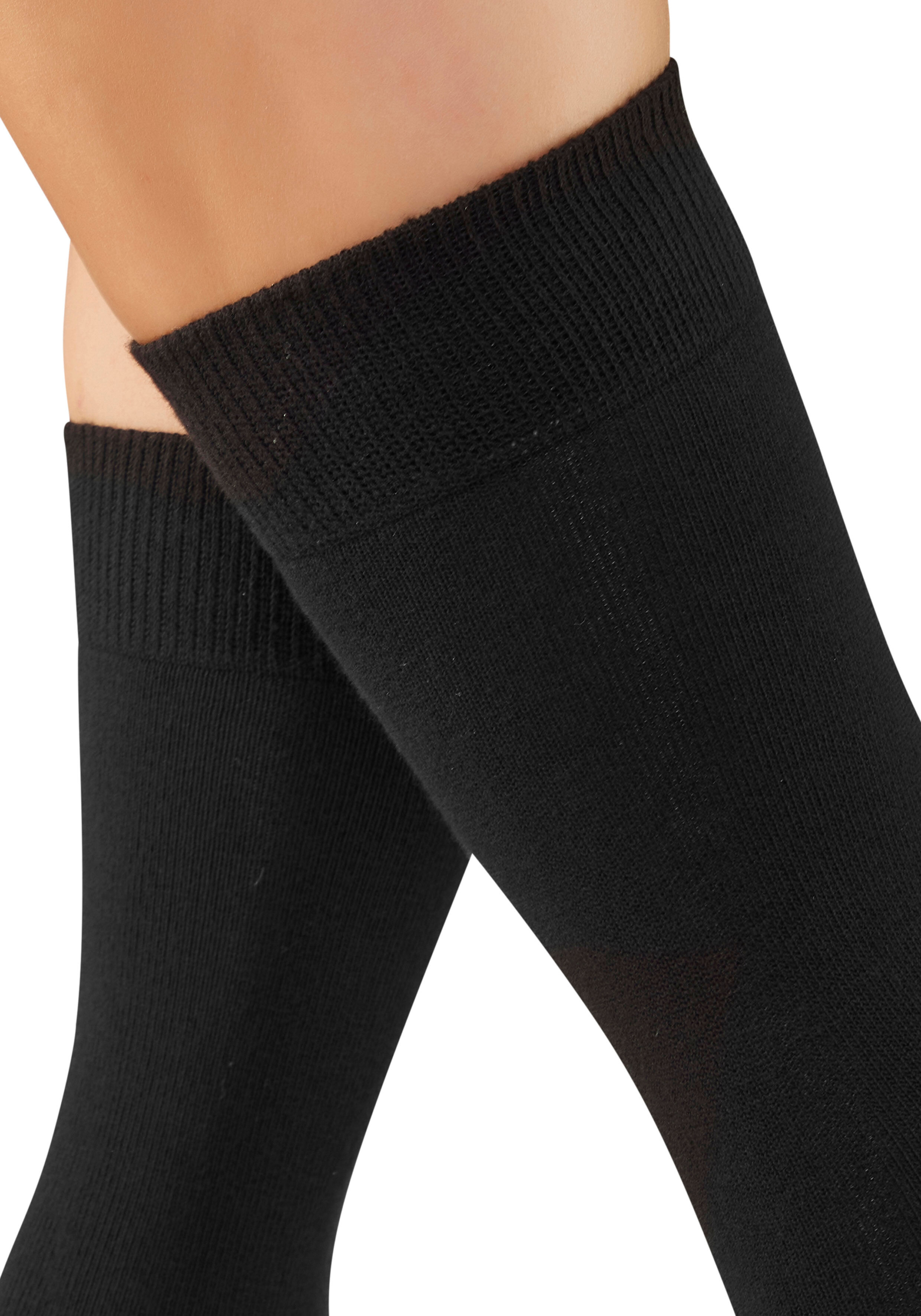 Basicsocken H.I.S "Damen und Herren Atmungsaktiver Baumwollanteil; Business, Basic", Damen, Gr. 39-42, schwarz (20x schwarz), Baumwollmischung, unifarben, elastisch, Socken Basicsocken, zwei Längen im Kombi Pack 20x schwarz 39-42