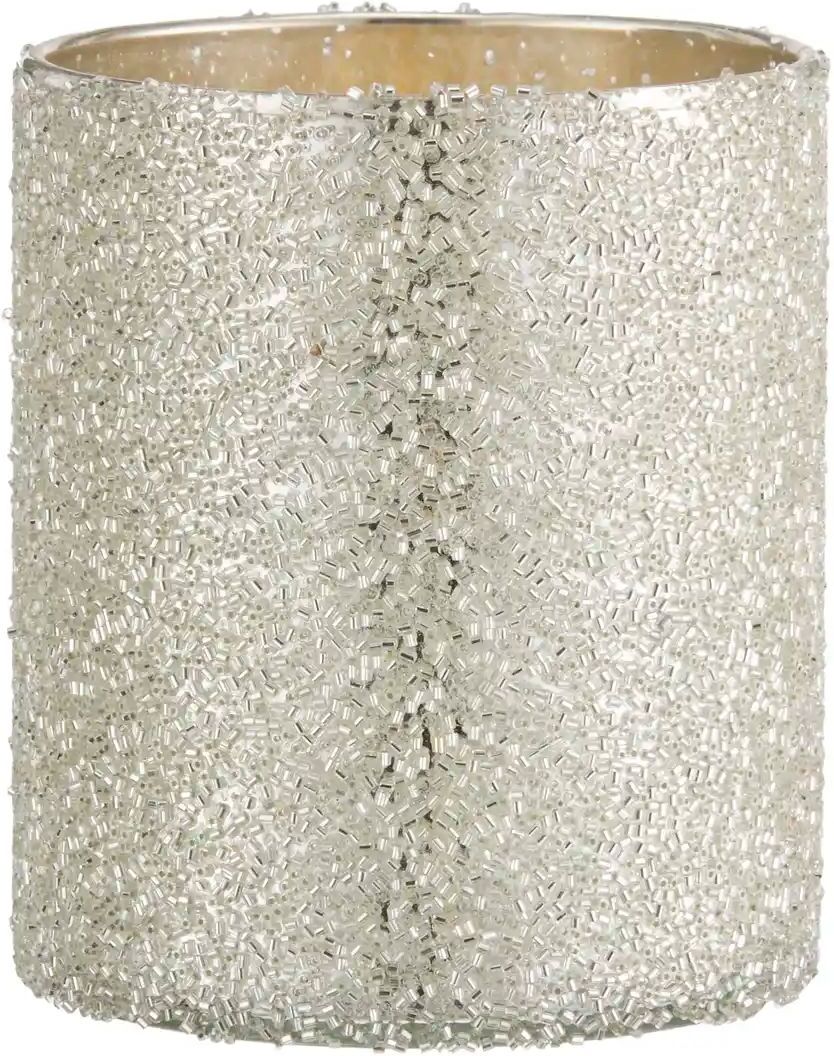 HOME STORY Windlicht   ¦ silber ¦ Glas ¦ Maße (cm): H: 11,5  Ø: 10