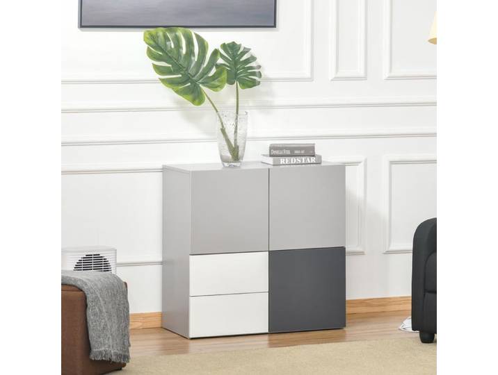 Armoire multiusage avec tiroirs et portes meuble pour salon chambre et bureau