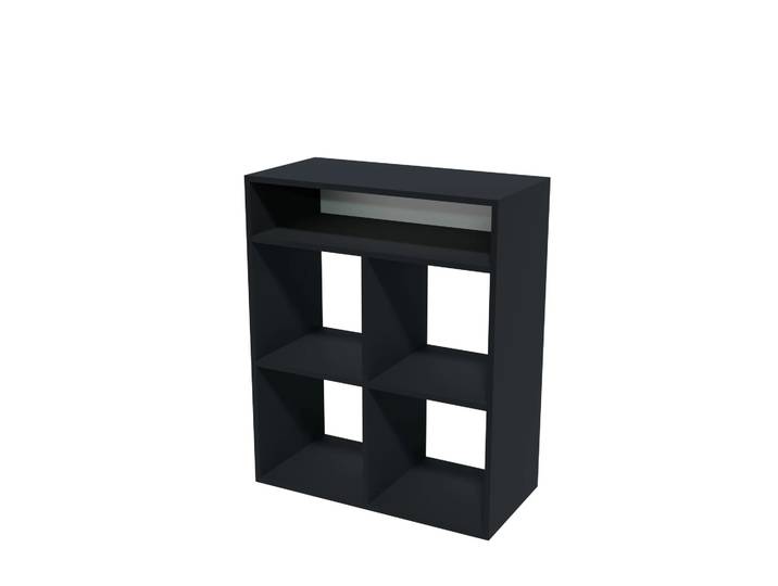 BADEDU WARD Regal 72 cm breit, Anthrazit, 5 Fächer