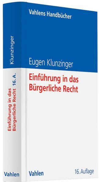 Eugen Klunzinger - Einführung in das Bürgerliche Recht - Preis vom 09.10.2026 07:28:09 h