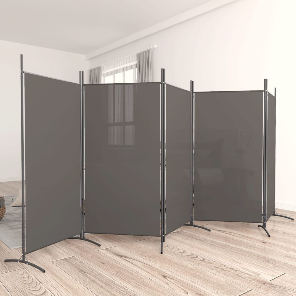 VEVOR 346cm W x 52cm H 4 - Panel Folding Room Divider Anthracite 52cm H X 346cm W