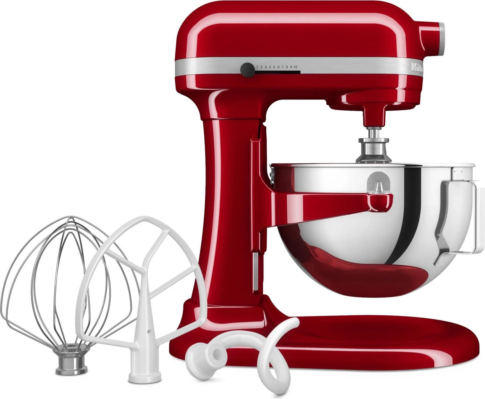 KitchenAid 5KSM55SXXEER staande mixer, rood, 5,2 liter