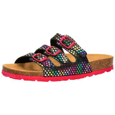 Pantolette LICO "Pantolette Bioline Starline", Damen, Gr. 33, schwarz, Synthetik, Schuhe Schlappen Pantolette