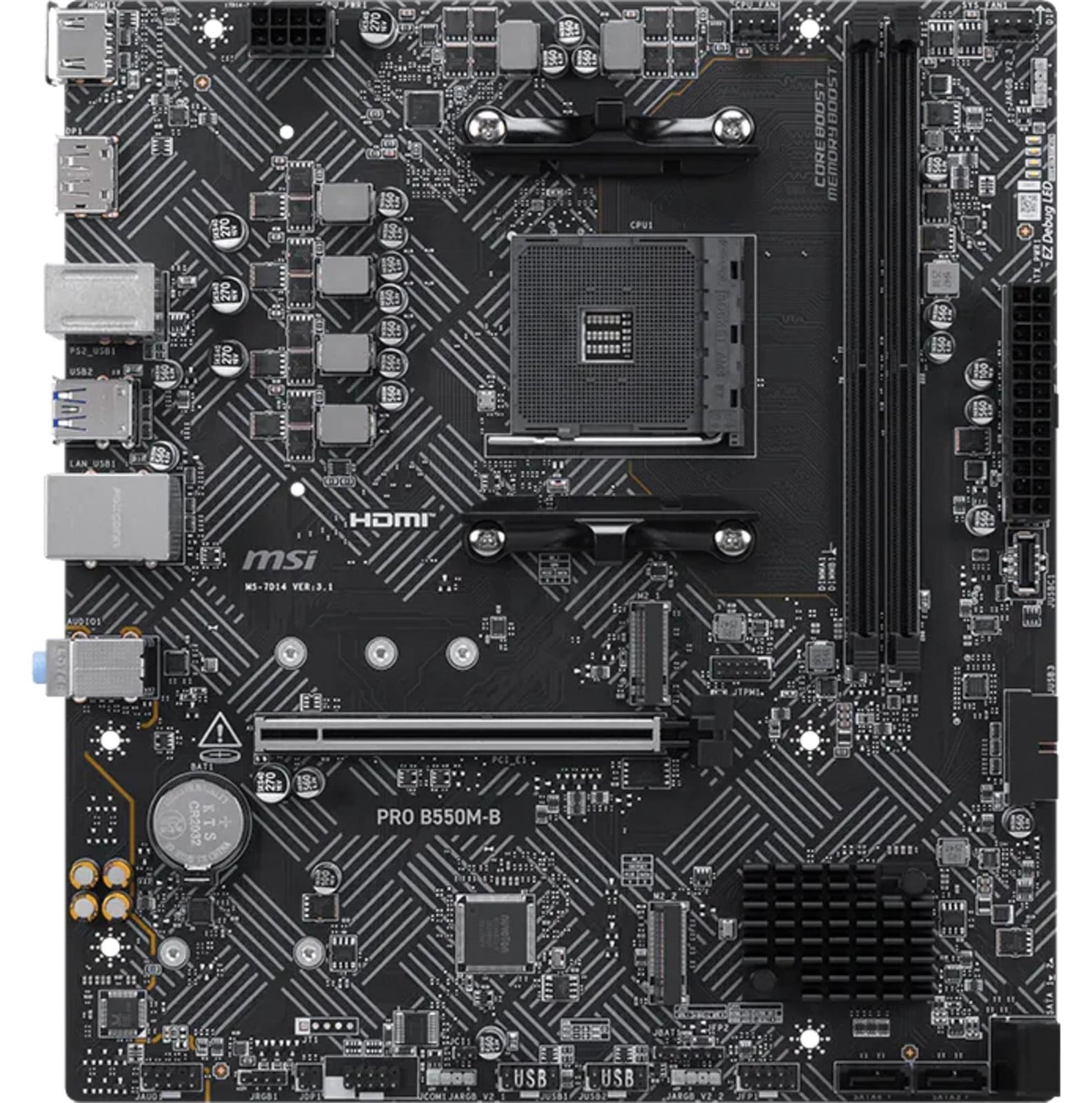 MSI PRO B550M-B moederbord zwart