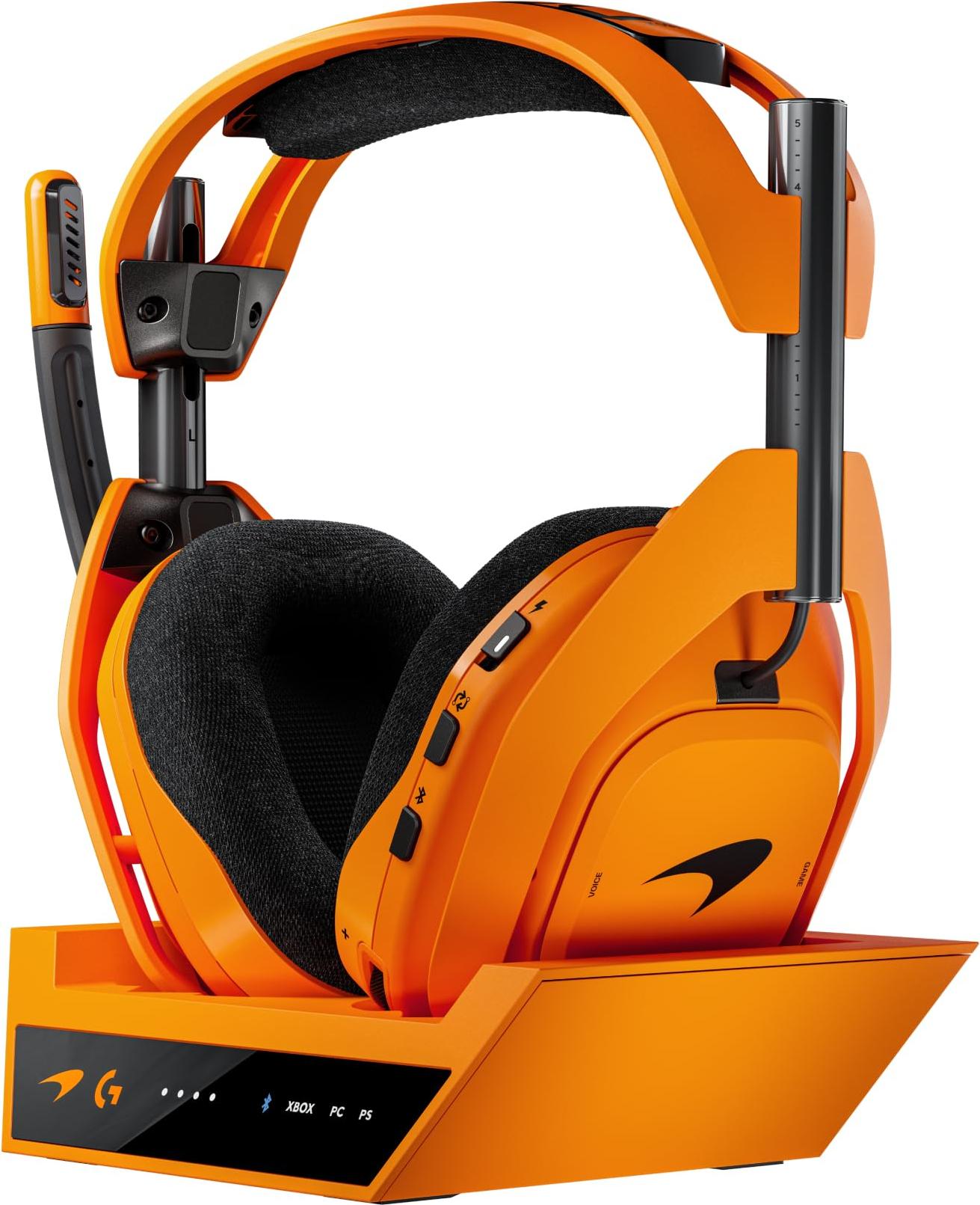 Logitech G Astro A50 X LIGHTSPEED McLaren Edition, Kabellos, Gaming, 20 - 20000 Hz, 363 g, Kopfhörer, Schwarz, Orange
