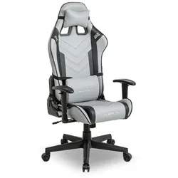 DXRacer Gamingstuhl Prince Dx-Racer Lederoptik Grau, Schwarz Grau /