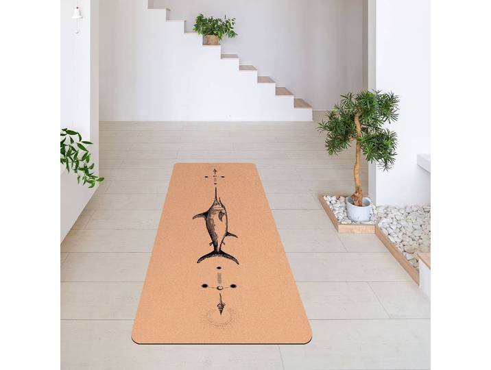Tapis de yoga Espadon 183 x 61cm Noir/Noir