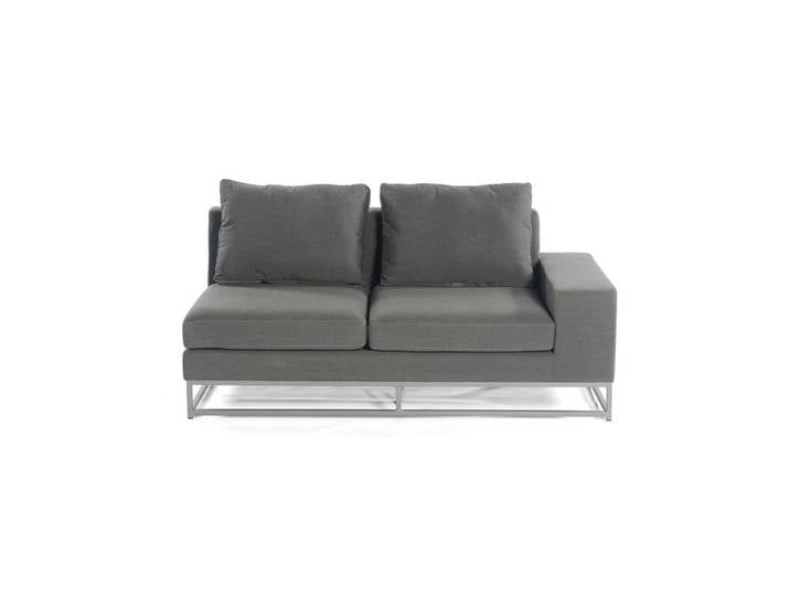 SonnenPartner Loungesofa Sonnenpartner 2-Sitzer Lounge-Eckmodul rechts Unique Aluminium mit