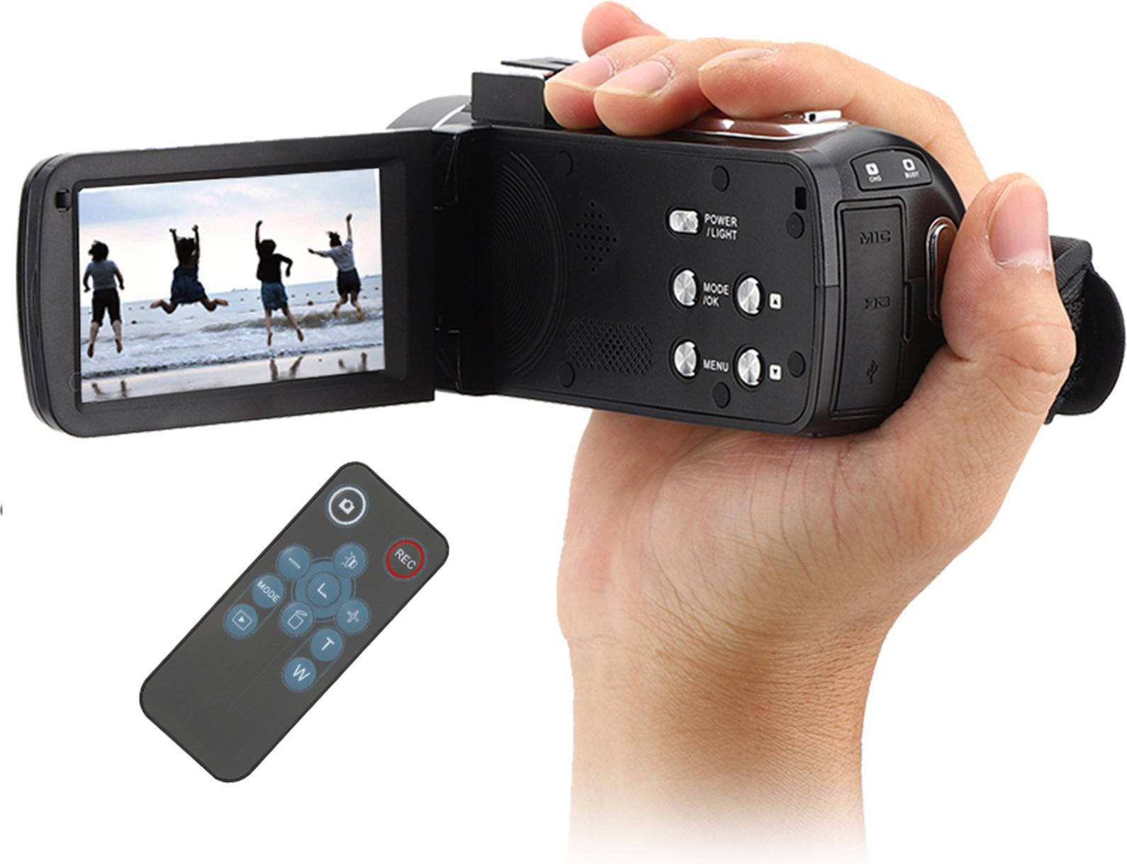 Gistuch 4K digitale videocamera met 18x zoom en 3-inch IPS touchscreen