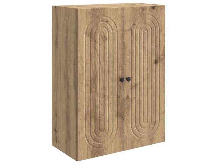 RJPLMFV Wandschrank, 66 x 34,5 x 90 cm, aus Holz, Vintage-Technik Handwerkliches Eichen-Finish, Wandbefestigung erforderlich, Türen 90 °, vielseitige Aufbewahrung, Retro-Stil