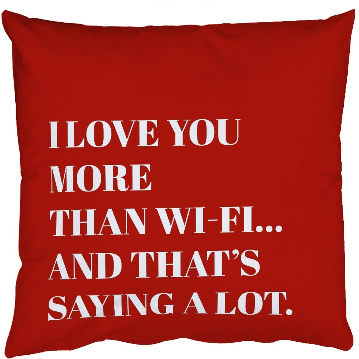 PillowMonkey Sierkussen Rood met Quote Liefde 45x45 cm
