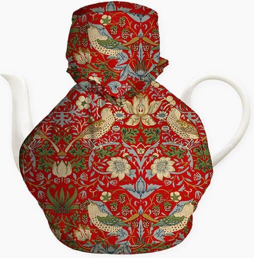 William Morris Strawberry Thief Red Victorian Tea Cosy