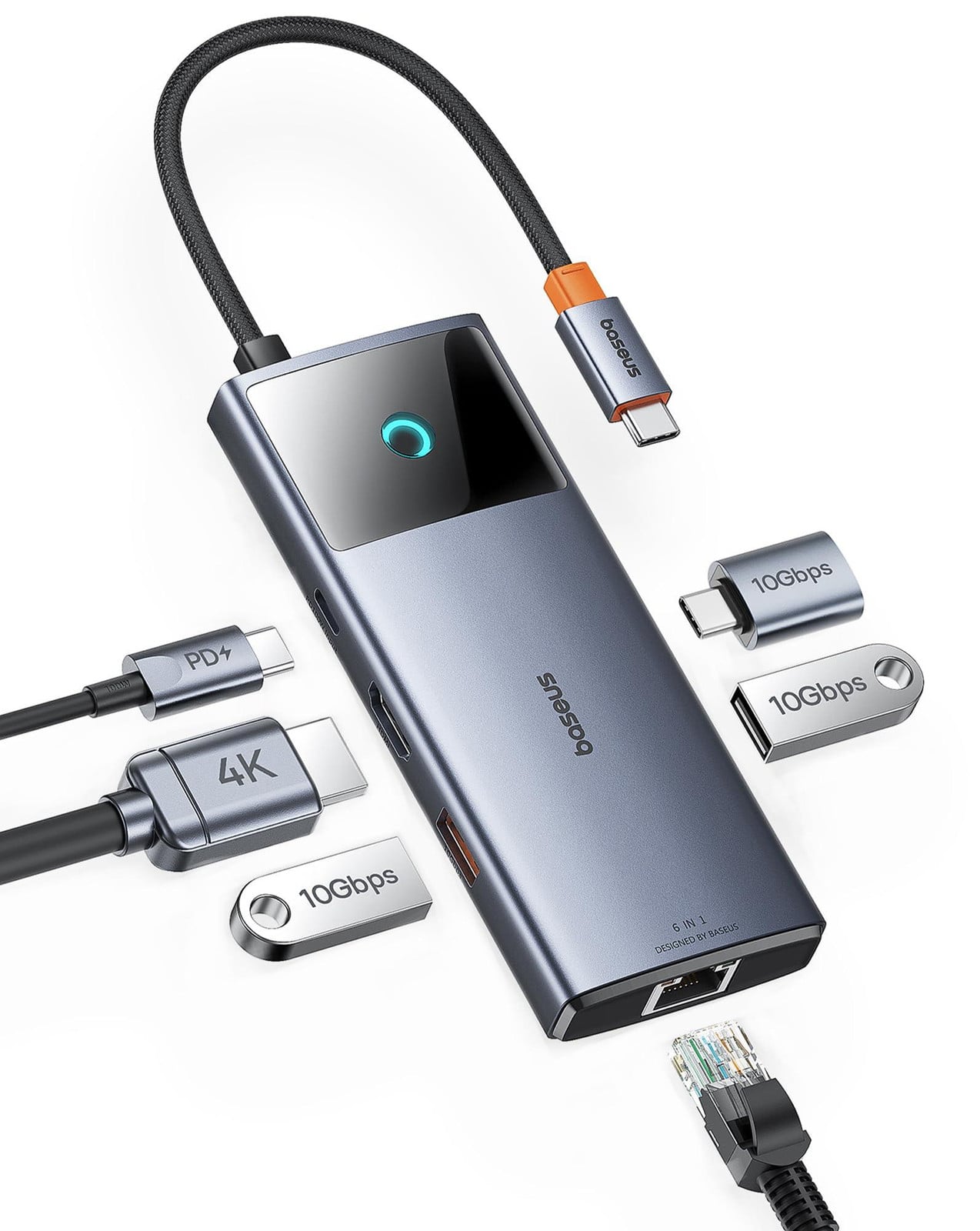 Baseus USB-C Hub Adapter met 10 Gbps snelheid en USB 3 ondersteuning