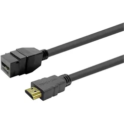 Vivolink Keystone Black HDMI Female to (2 m), Videokabel, Schwarz