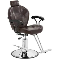 Physa, Bürostuhl, Friseurstuhl mit Fussstütze höhenverstellbar Barber-Stuhl 150 kg Ilford Braun