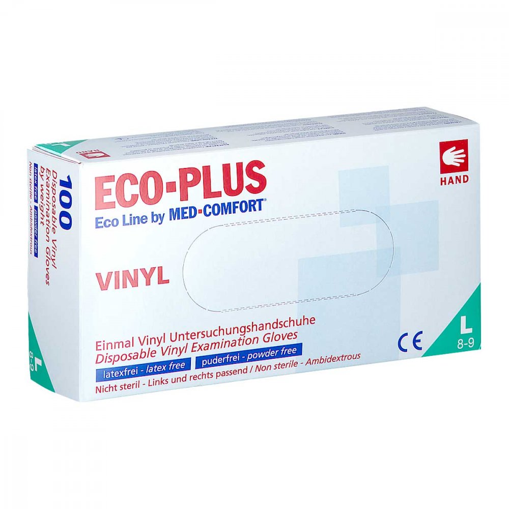 AMPri Handelsgesellschaft mbH Eco-plus U.hands.vinyl unste.puderfrei L weiss 13511446