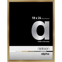 Nielsen Aluminium-Bilderrahmen Alpha  Normalglas / Floatglas / Brushed Amber / 1...