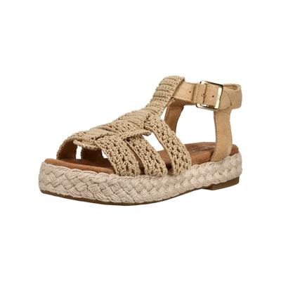 Riemchensandale TOMS "TOMS Sandalen Textil", Damen, Gr. 40, beige, Textil, Schuhe Riemchensandale