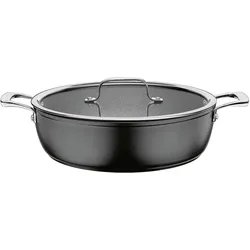 Küchenprofi Gourmettopf mit Glasdeckel 28 cm, Pfanne + Kochtopf, Schwarz