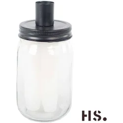 Candle Jar Mason weiß