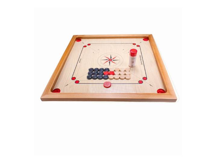 GICO Spielesammlung Carrom Manufaktur Board KOMPAKT 66 mit Zubehör- Made in EU - 4001