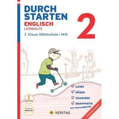 Durchstarten Englisch 2. Klasse Mittelschule/AHS Lernhilfe (mit Audio-CD), Set von Franz Zach,Nicole Eisinger-Müllner,Julie Eiwen, VERITAS Verlags-