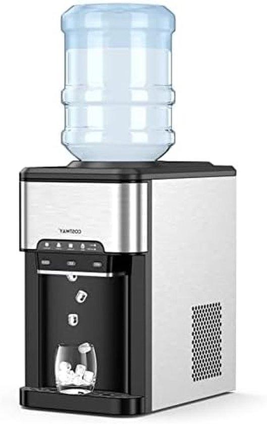 Wasserhahn mit Eisbereiter - Getränkekühler - Erfrischende Getränke - 3 Temperatureinstellungen - 3 Liter Fassungsvermögen - Silber, Schwarz