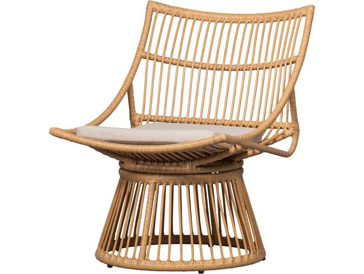 Rattanstuhl WOOOD Alatna Wicker auf Aluminiumgestell pulverbeschichtet H80 x B64 x T53cm , braun (natur, natur, natur), B:64cm H:80cm T:53cm, Wicker/Kunststoffgeflecht, Stühle, Rattanstuhl, Geflochtenes Kunstfaser, Sitzpolster inklusive, Tragkraft 120 kg