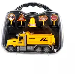 Spielzeug-Kipper mit Verkehrsschildern – 22 cm