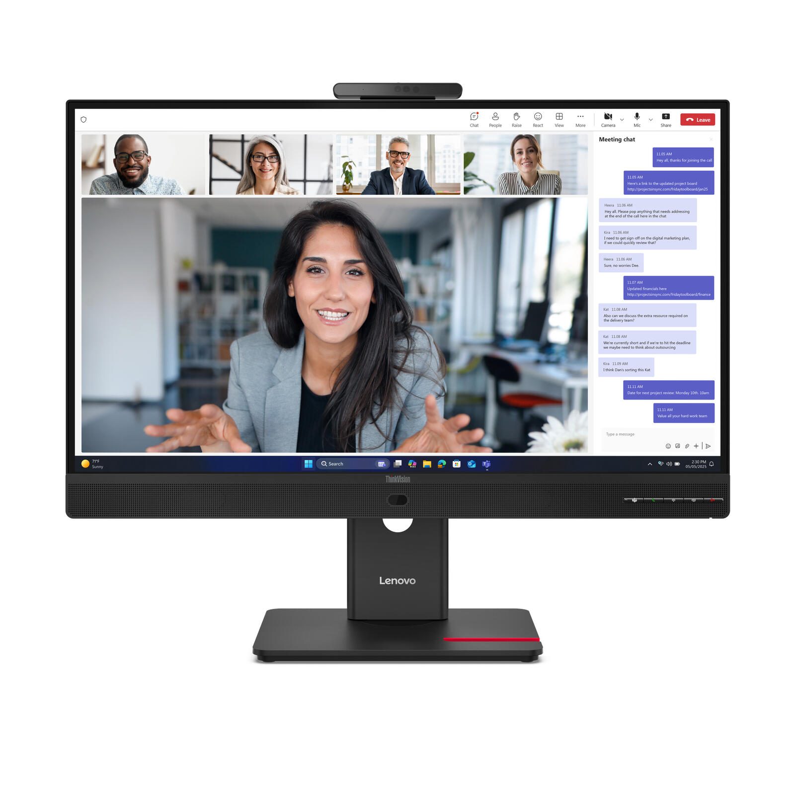 Lenovo ThinkVision T24-4v Full HD Office Monitor 60,5 cm (23,8") 64B6MAT1EU