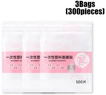 Inspired Living Transparent Disposable Face Mask Covers For Skincare Treatments 100 Or 500 PCS Facial Mask Wrap 300pcs(3 Bags)