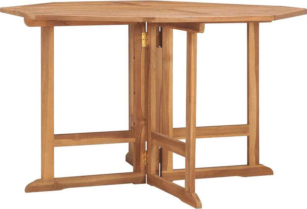 Garten-Esstisch Klappbar 110x110x75 cm Massivholz Teak