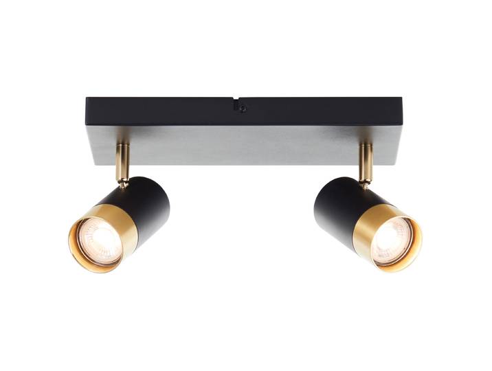 Plafonnier LED 33 x 15 x 13cm Noir Fer / Aluminium, brossé LED Module LED