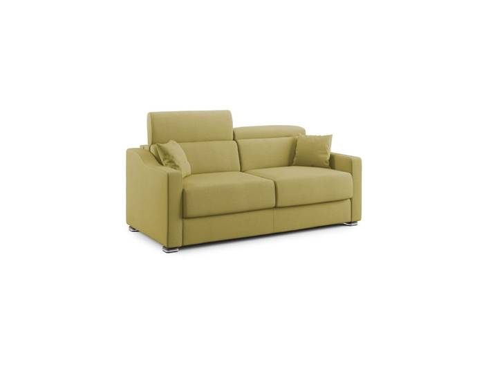 Canapé lit en tissu détachable 211 cm jaune