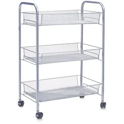 Rollwagen DYNAMO (BHT 43,50x62,50x26 cm) - silber - BHT 43,50x62,50x26 cm