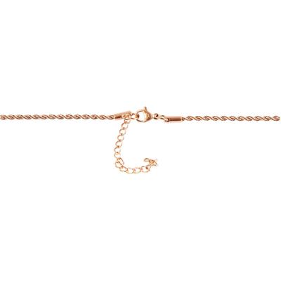 Kette ohne Anhänger ADELIA´S "Halskette – Kordelkette aus Edelstahl 55 cm", rosa (gold), Halsketten, Damen, 55cm, Edelstahl, Ein Geschenk, das Freude macht