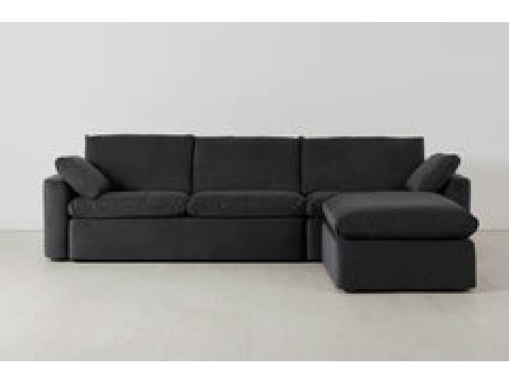Model 13 Viersitzer-Sofa mit Chaiselongue rechts, Dunkelgrau