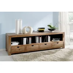 WOLFMÖBEL Lowboard Yoga Holz Braun Sheesham