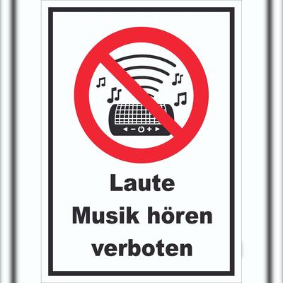 HB-Druck Schild Laute Musik verboten A6 (105x148mm)