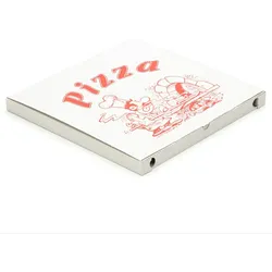 KK Verpackungen 200 Pizzakartons 400 x 400 x 30 mm Pizzaschachteln Motiv Verpackungen weiß