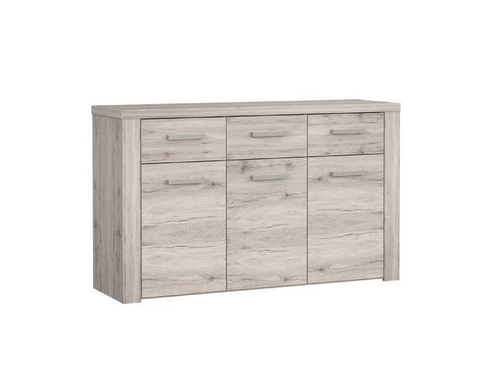 Newroom Sideboard Sandeiche 136 cm, Sideboard Sandeiche Modern Sideboard Highboard Wohnzimmer
