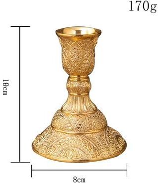 Uplift Treasures European Metal Candlestick Holders Set Of 2 Gold And Silver 1 2pcs