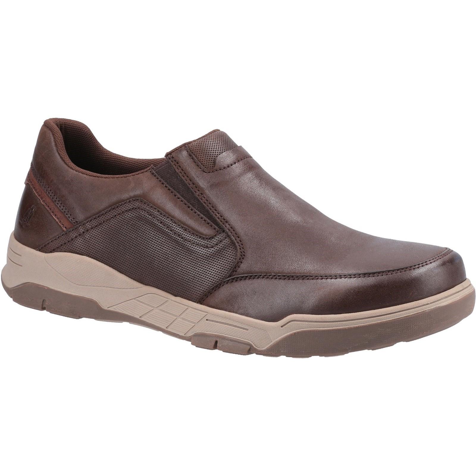 Hush Puppies Leren herenschoenen Fletcher (Koffie)